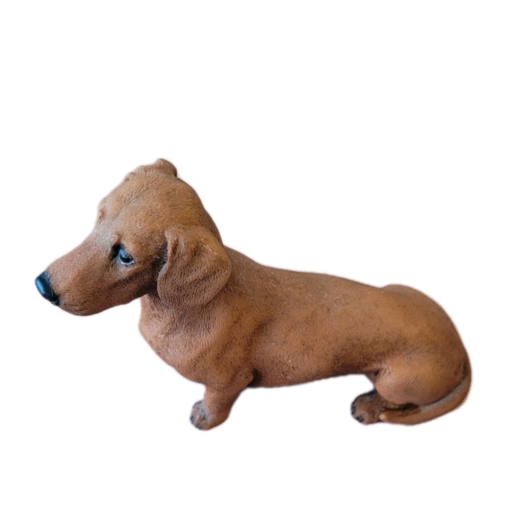 Vintage Daschund Weiner Dog Sitting Figurine Castagna Italy 1988 5.5 Inches - Picture 4 of 6
